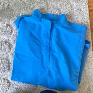 Figs Capri Blue Rafaela top